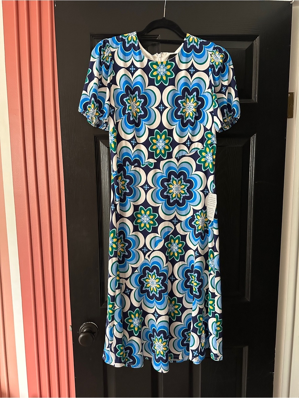 Donna Morgan Blue Floral Midi Dress